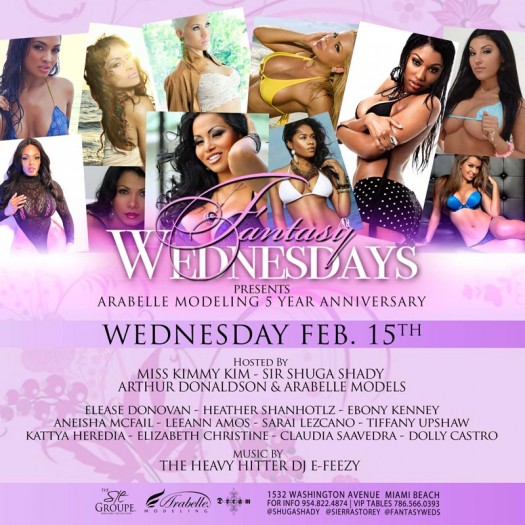 Arabelle Modeling 5th Year Anniversary Party Wed Feb 15th in Miami