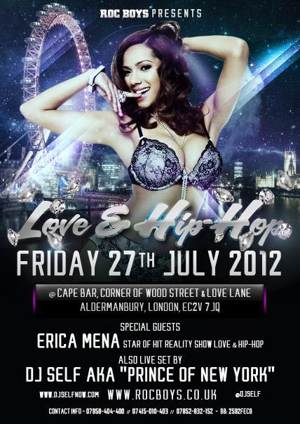 Erica Mena @Erica_Mena Invades the UK on July 27th.