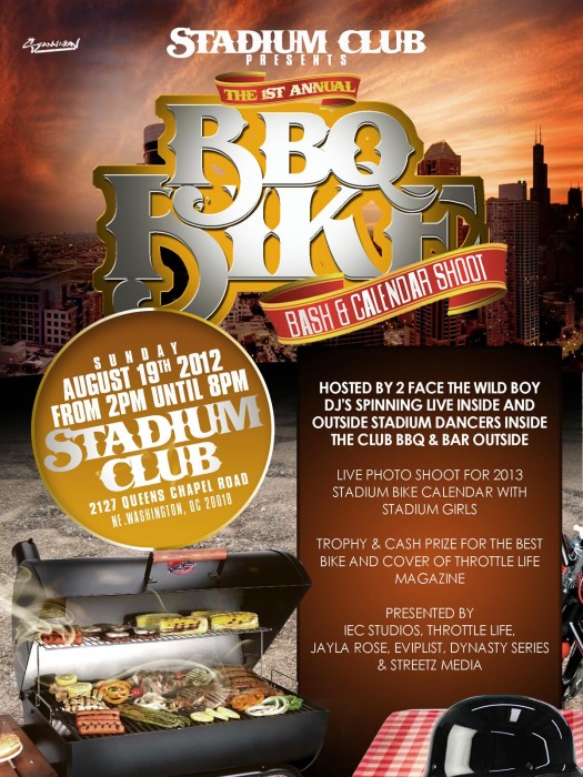 Stadium Club DC presents 1st Annual BBQ Bike Bash and Calendar Shoot - Aug 19th - IEC Studios