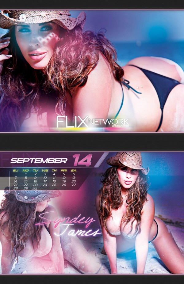 Sydney James - Miss Septembr of Flix Network Calendar - MJ Flix
