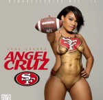 Angel Cruz @karmela.sweetz: NFL Bodypaint – San Francisco 49ers – Jose Guerra