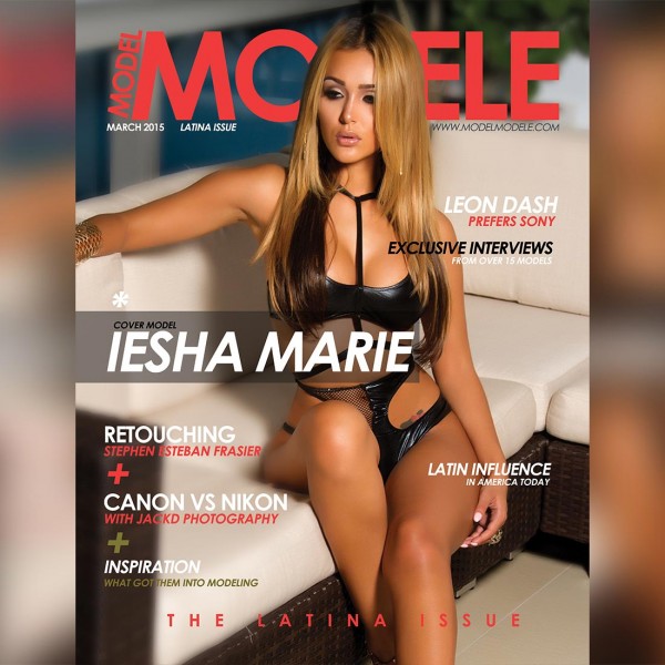 Iesha Marie @ieshamariee on cover of Model Modele Latina Issue