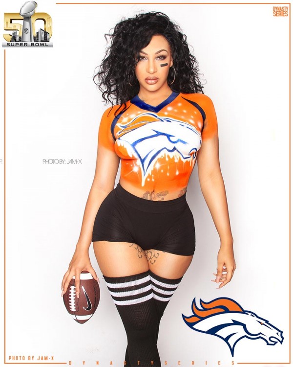 Jasmine Monroe @jasminemonroe_ : Superbowl 50 x Denver Broncos - Jam-X